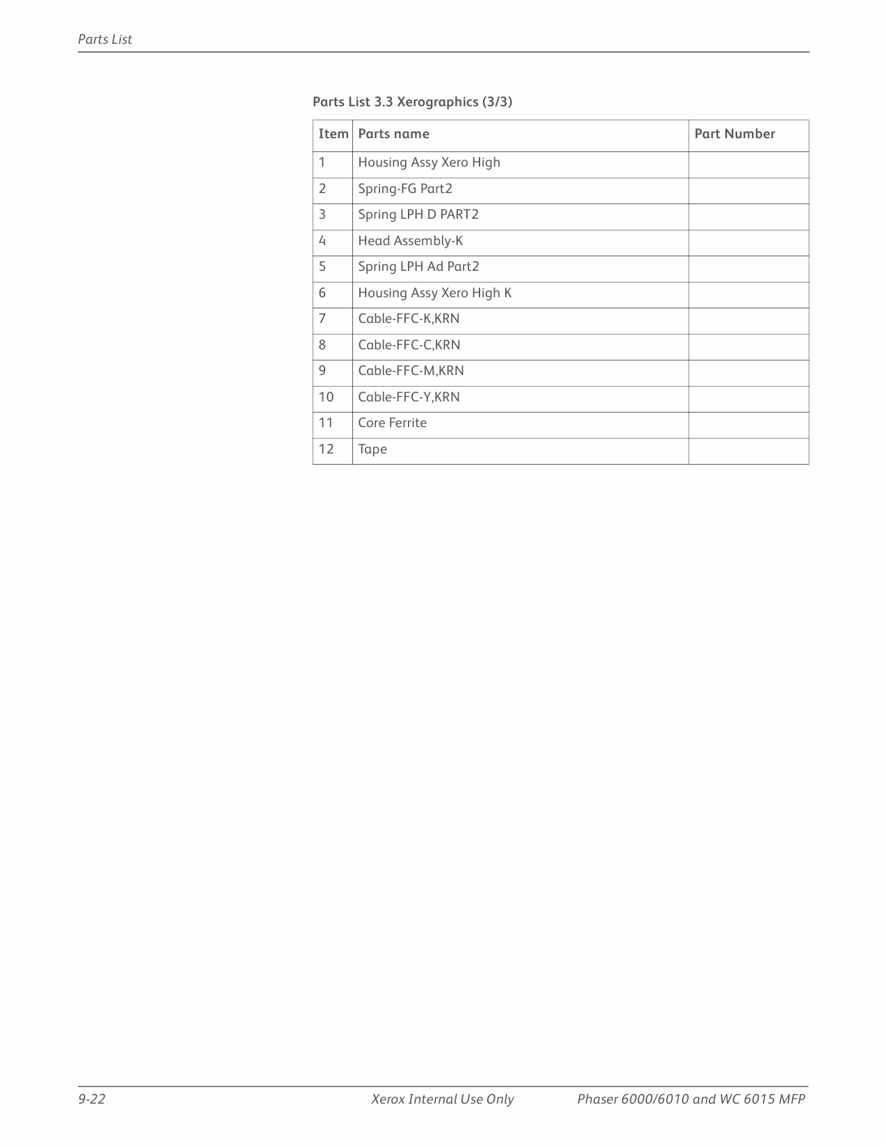 Xerox Phaser 6000 6010 WorkCentre-6015MFP Parts List Manual-3